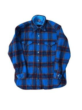 Pendleton wool Blue and red flannel shirt